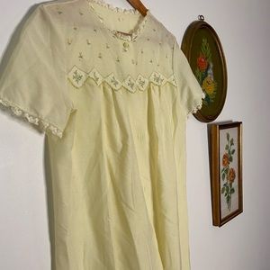 Yellow Vintage Floral Gown